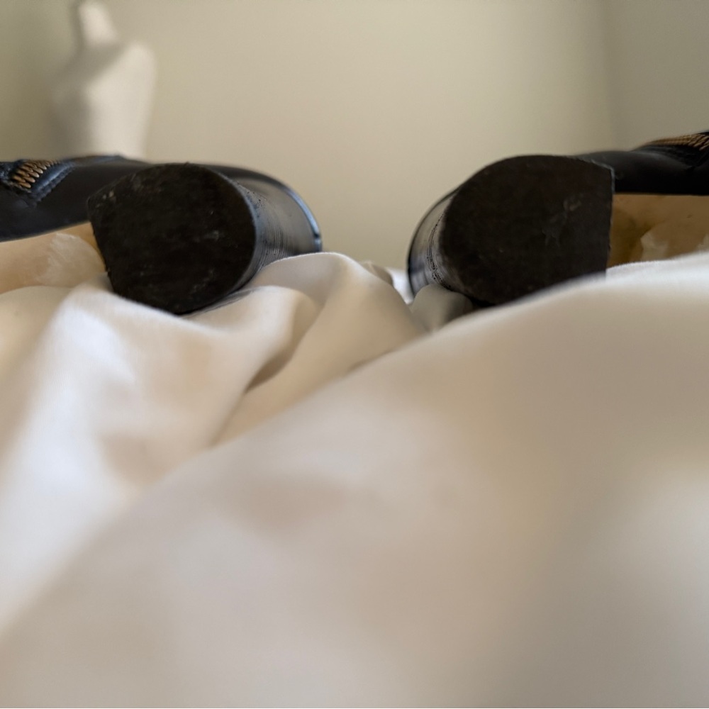 MICHAEL KORS Black Leather Tall Boots Women Size 9 - Picture 10 of 16